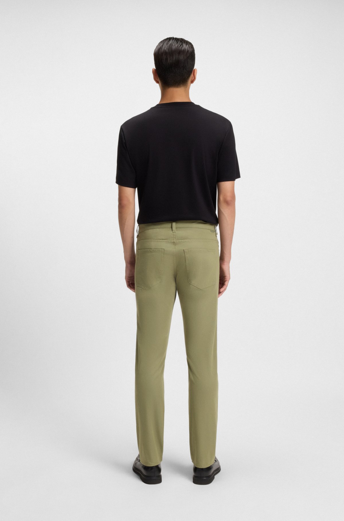 Delaware slim-fit trousers in cotton-blend twill