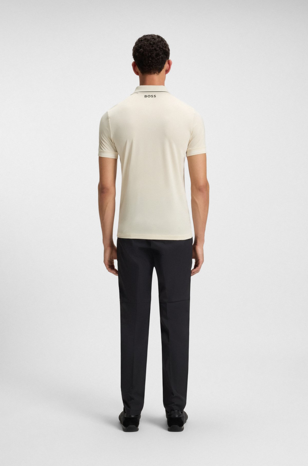 Contrast-logo polo shirt in a slim fit