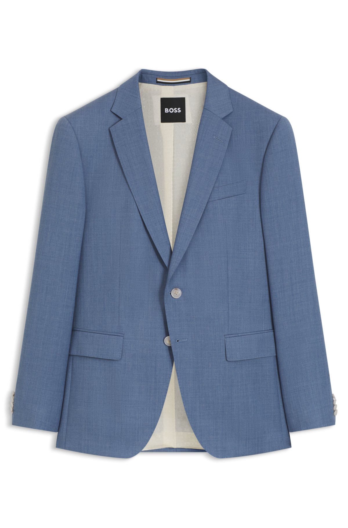 Slim-fit jacket in virgin-wool serge