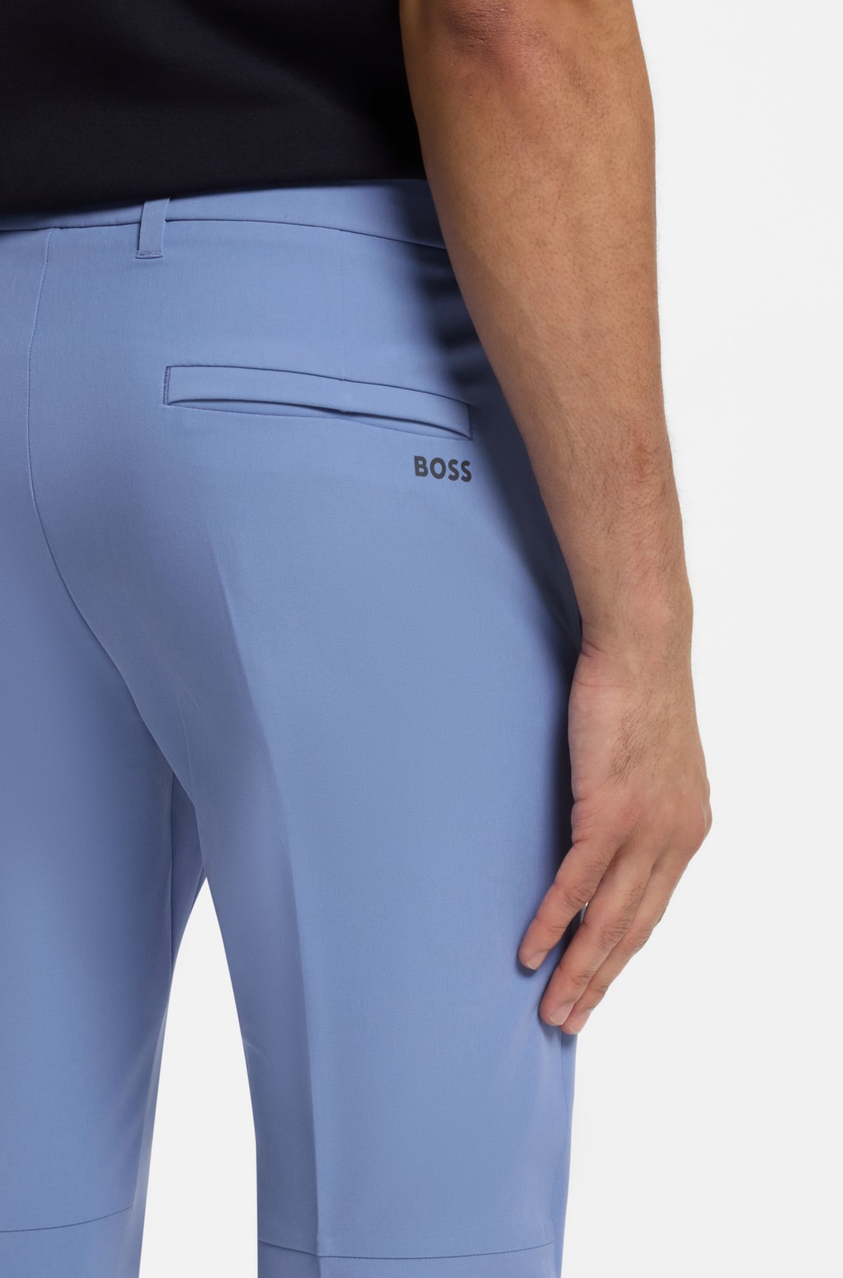 Slim-fit pants in water-repellent stretch fabric