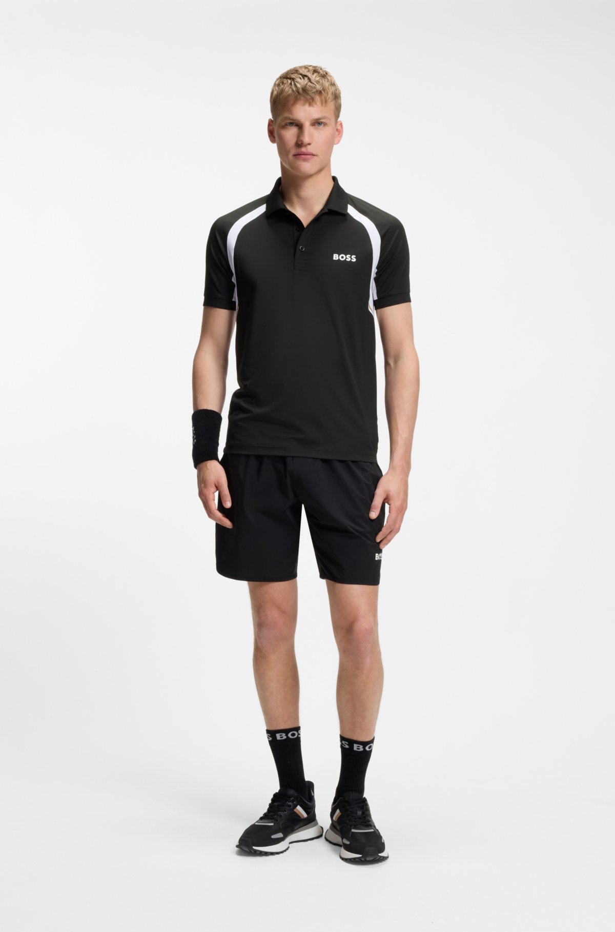 Active Quick-dry slim-fit polo shirt with four-way stretch