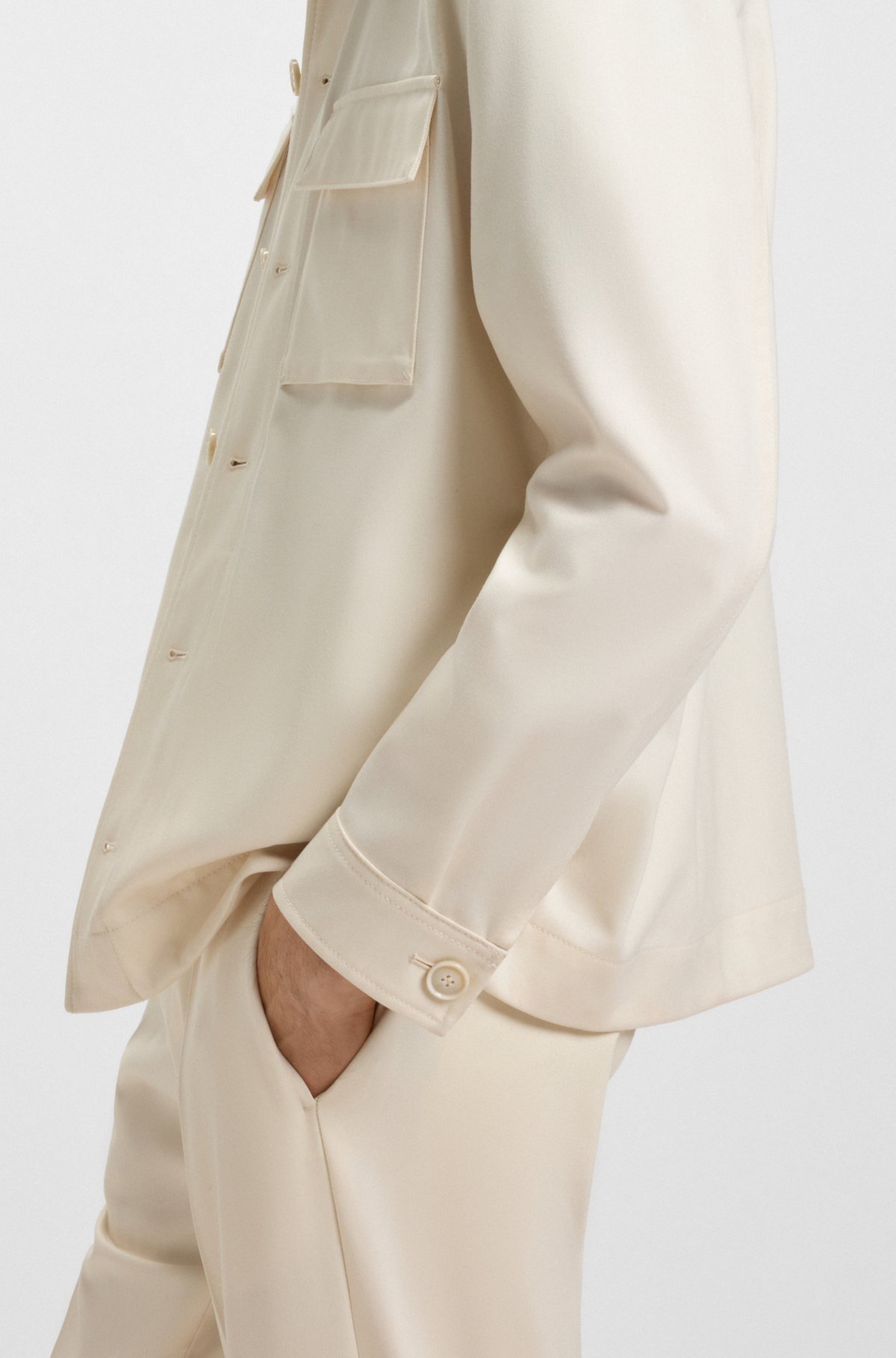 Relaxed-fit jacket in virgin wool