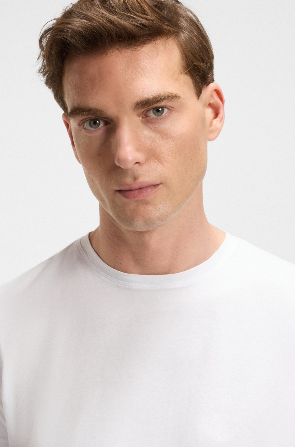 BECKHAM x BOSS T-shirt in mercerised cotton