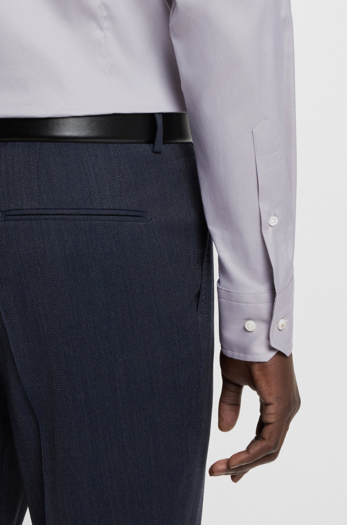 Slim-fit shirt in an Italian cotton blend