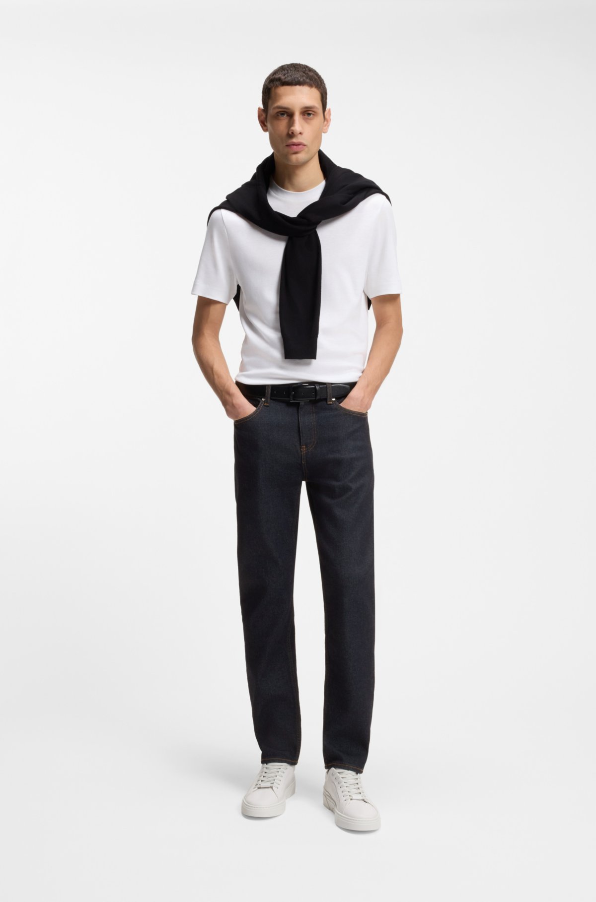 Delaware dark-blue slim-fit jeans in comfort-stretch denim