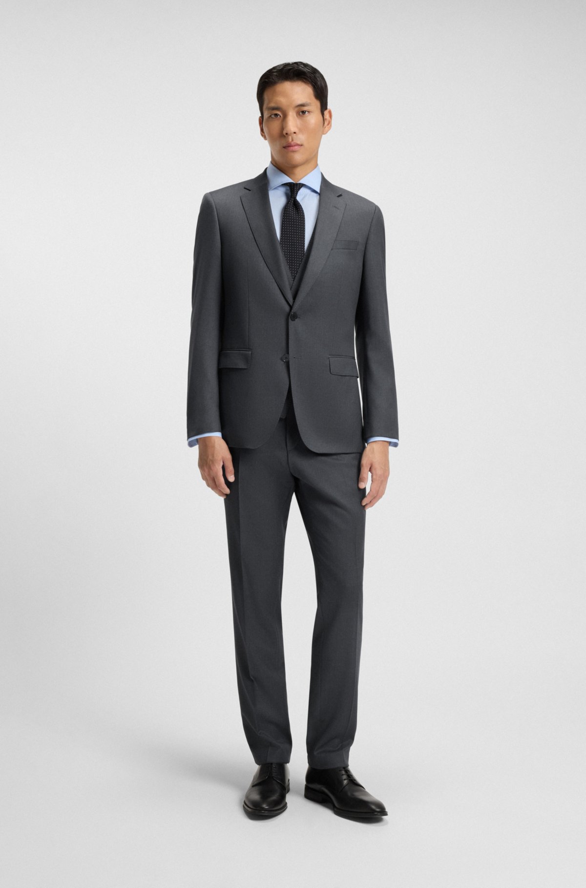 Slim-fit waistcoat in virgin-wool serge