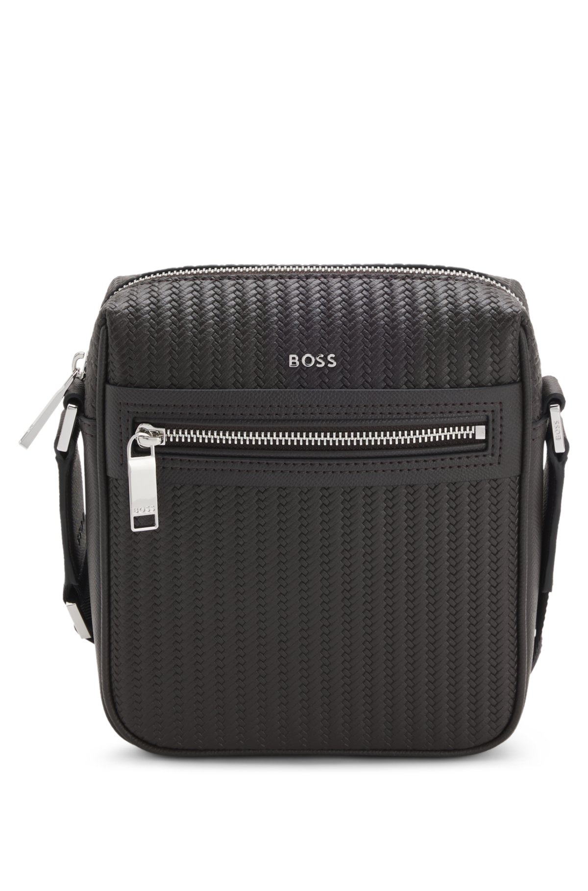 Reporter bag with embossed pattern