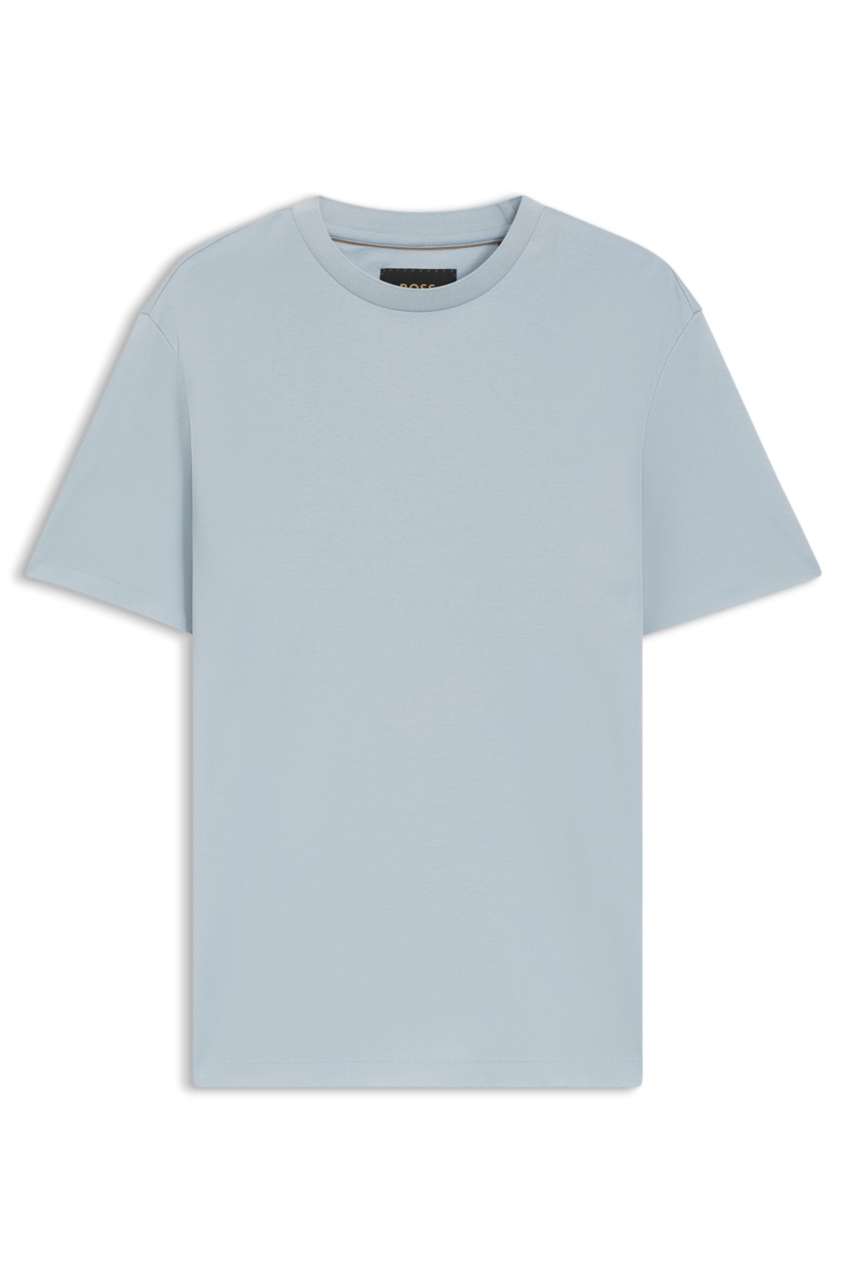 Regular-fit T-shirt in mercerized cotton