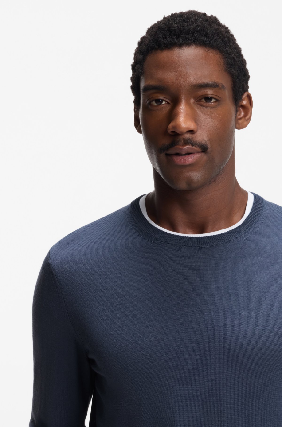 Merino-wool sweater in a slim fit