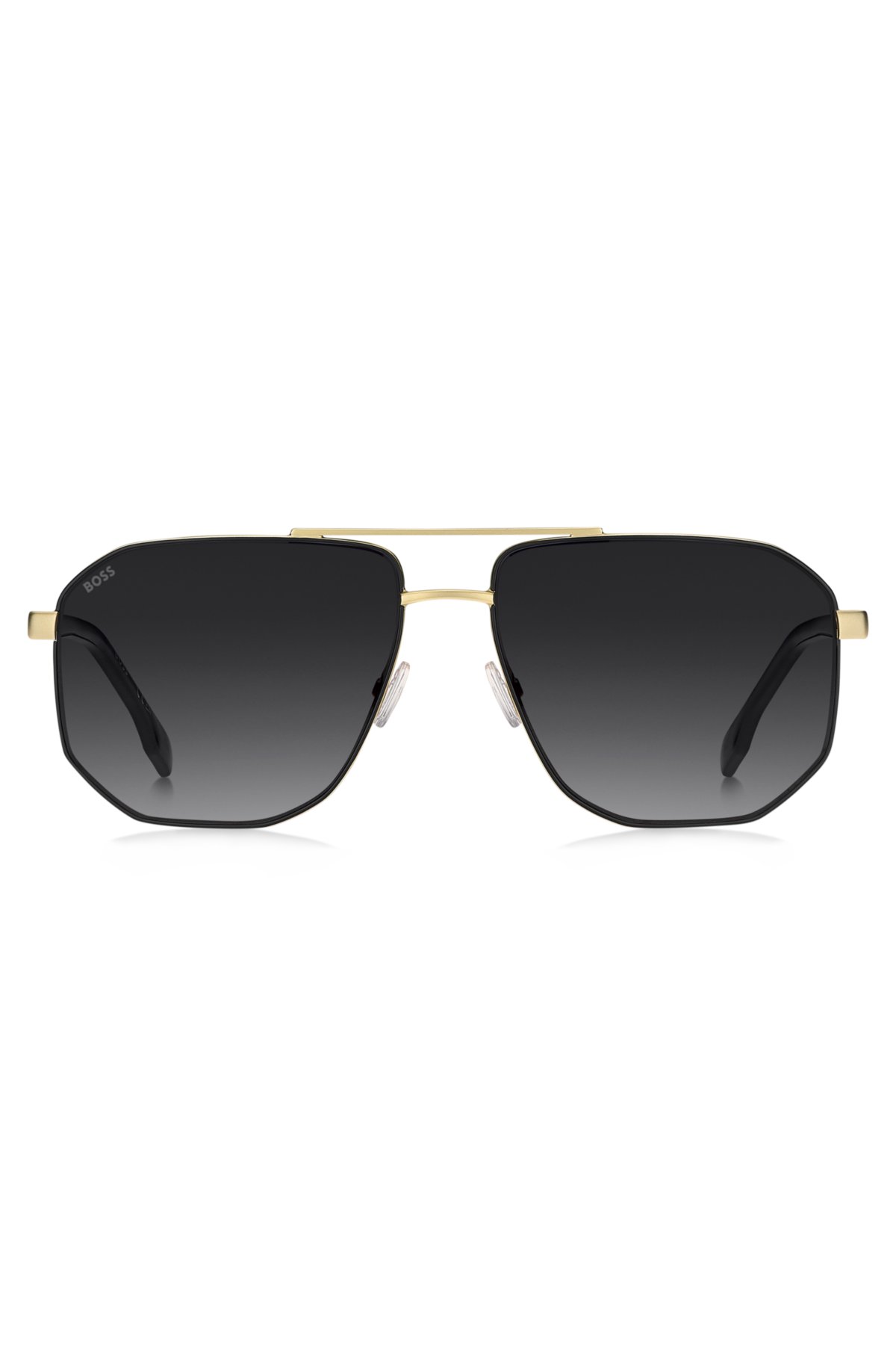 Gold-tone sunglasses with black trim