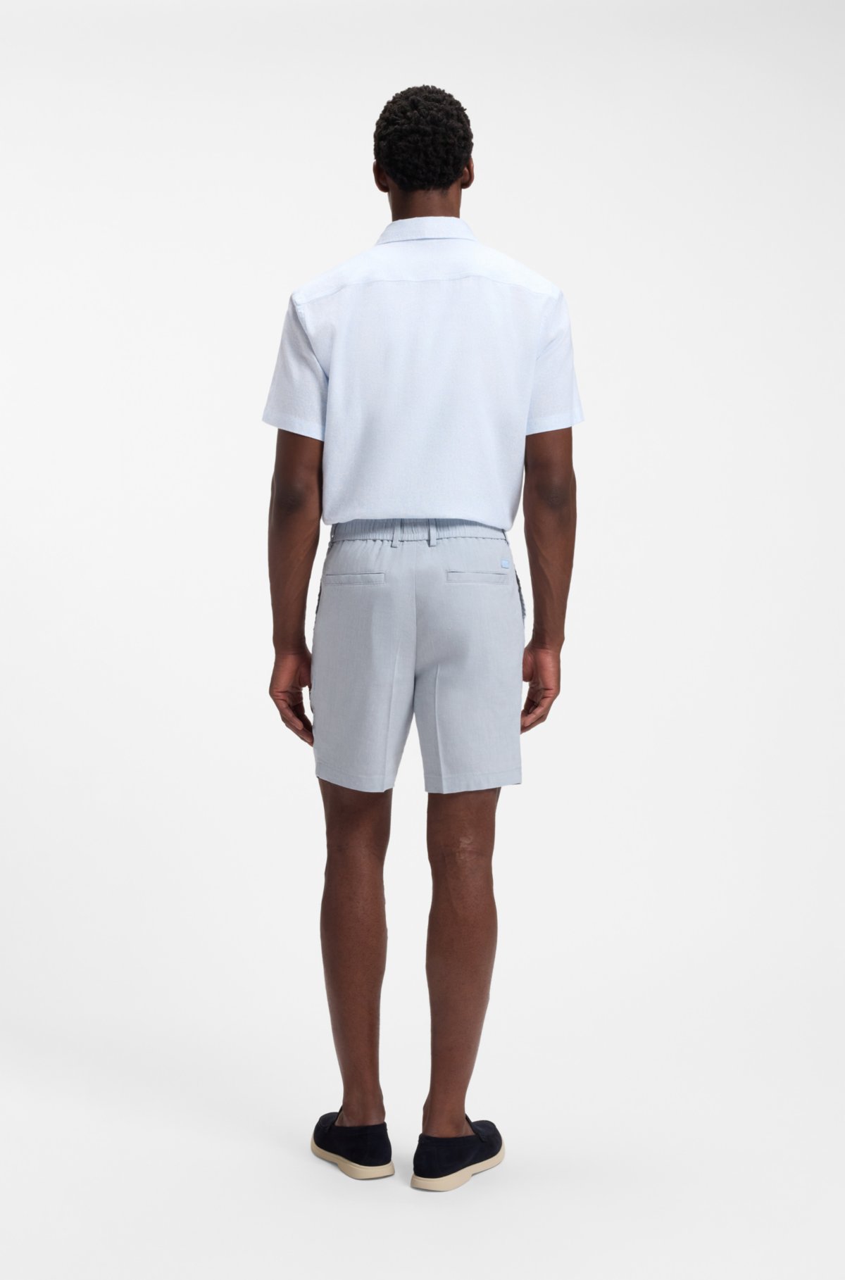 Linen-blend shorts in a modern fit