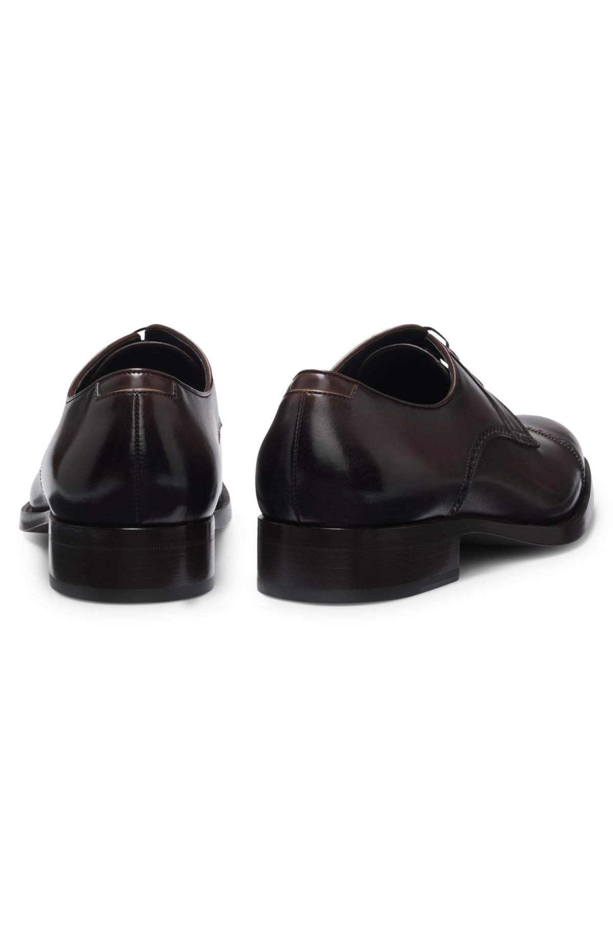 Brogue-detail Derby shoes in leather
