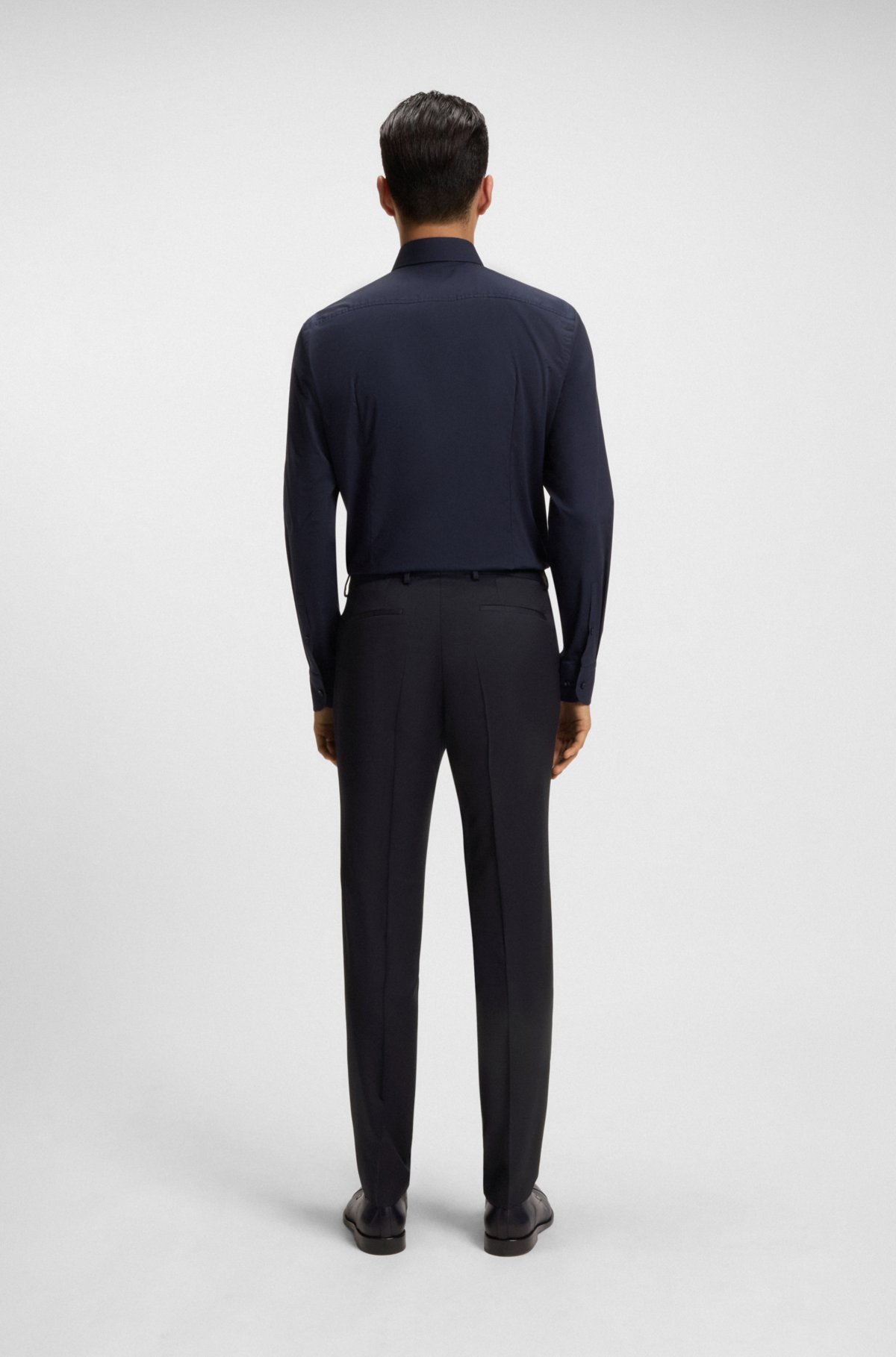 Extra-slim-fit trousers in virgin-wool serge