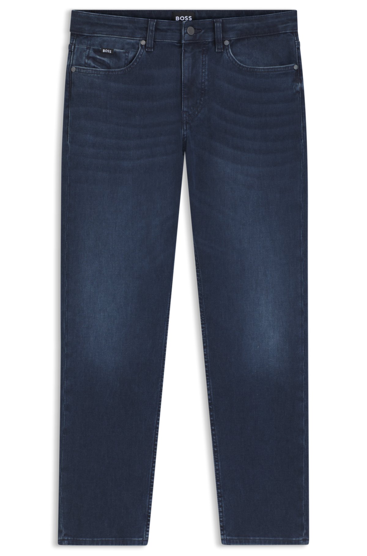 Delaware blue slim-fit jeans in knitted denim