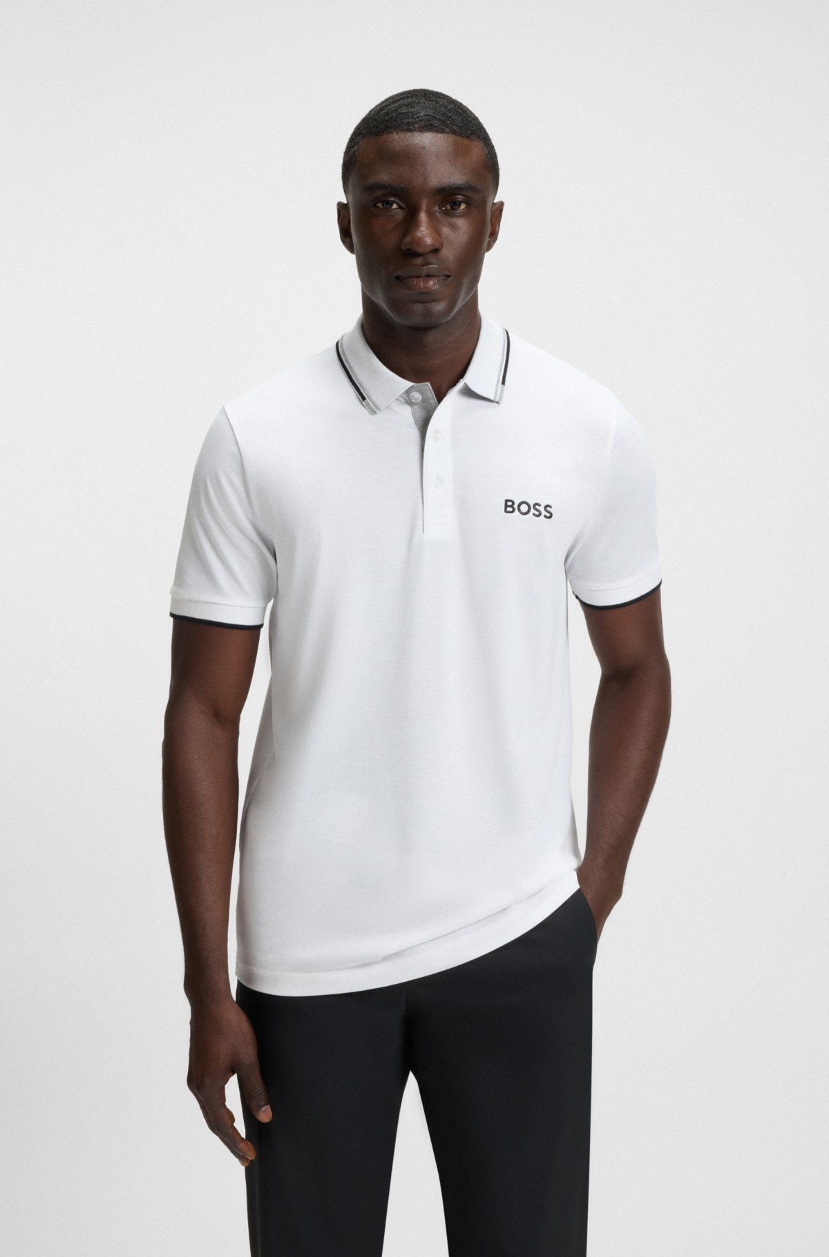 Active Paddy regular-fit polo shirt in quick-dry stretch pique