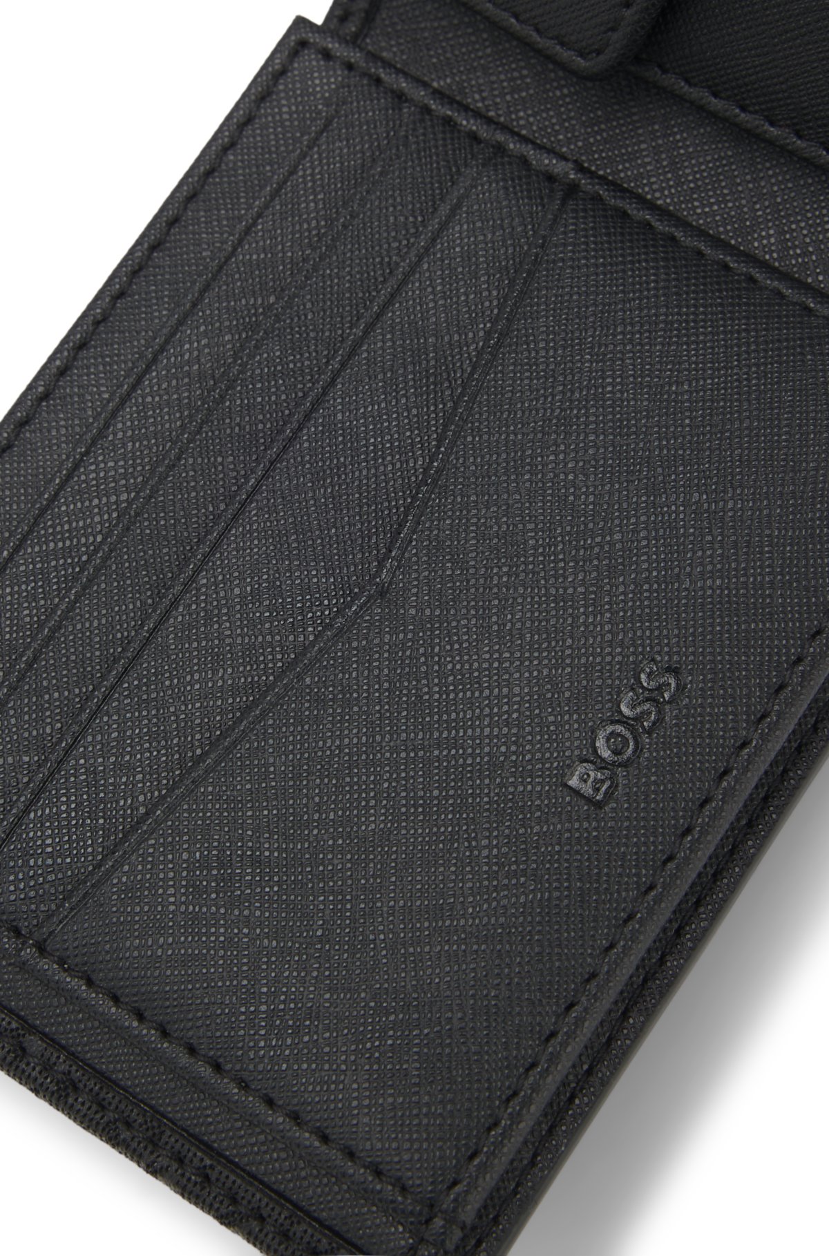 Trifold wallet with monogram pattern