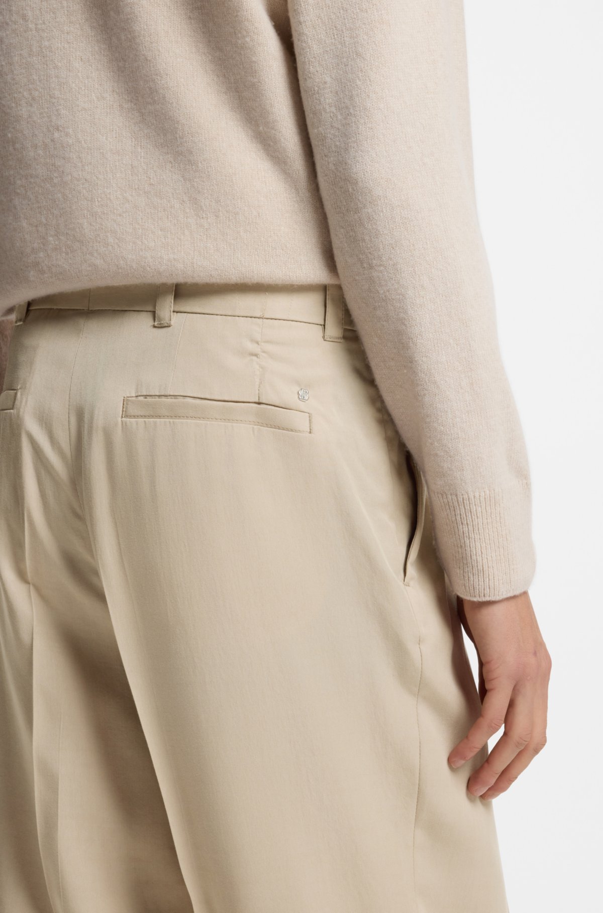 Oversized-fit trousers in twill