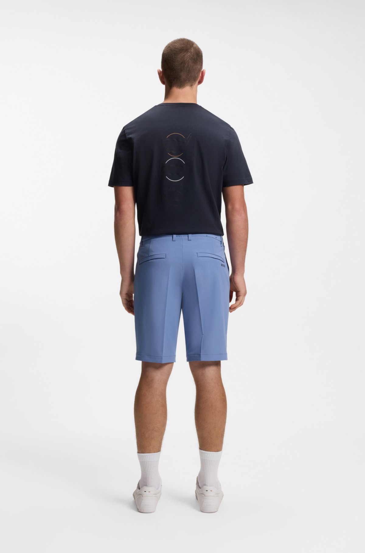 Slim-fit shorts in water-repellent stretch fabric