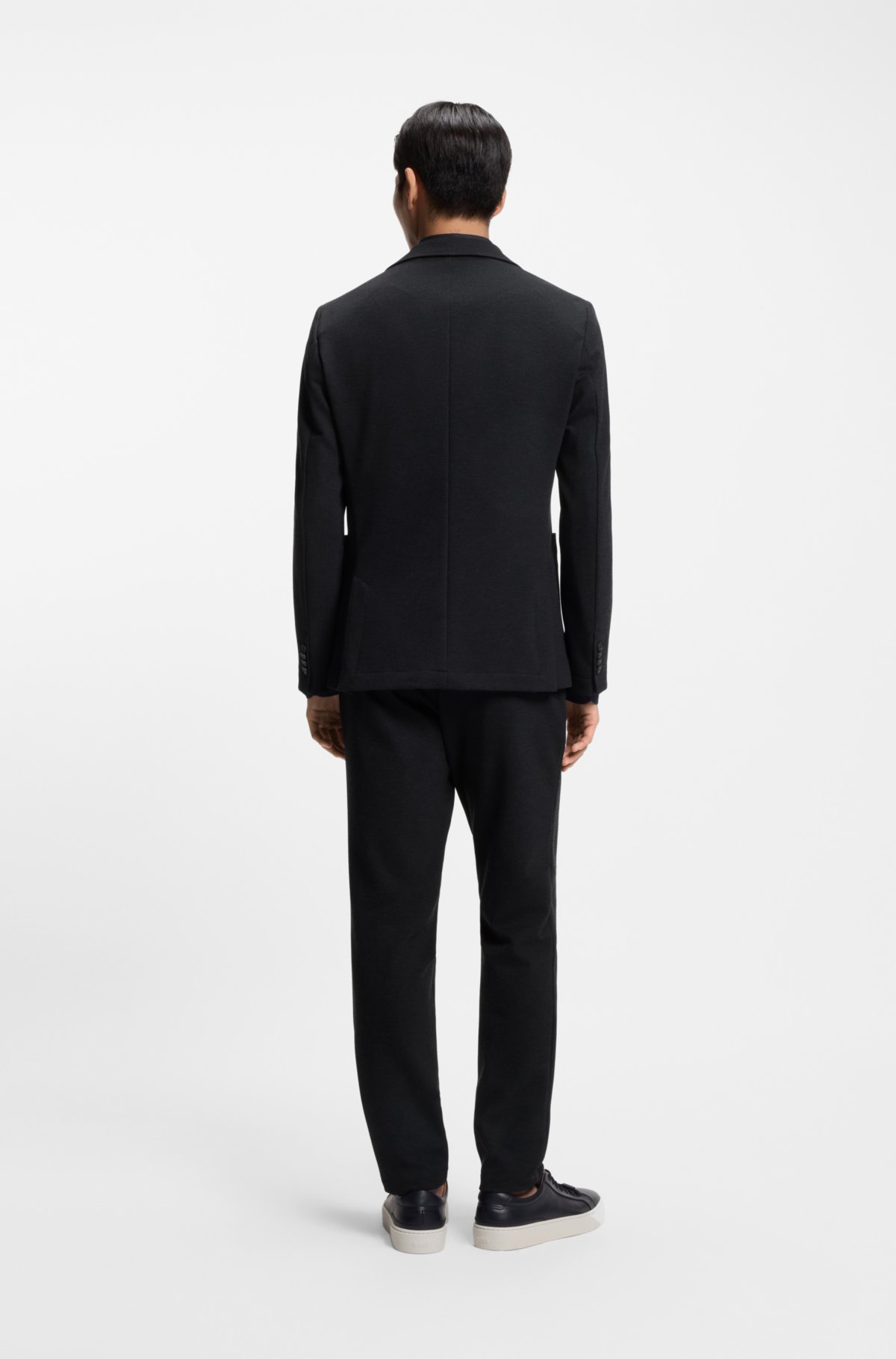 Slim-fit jacket in performance-stretch fabric