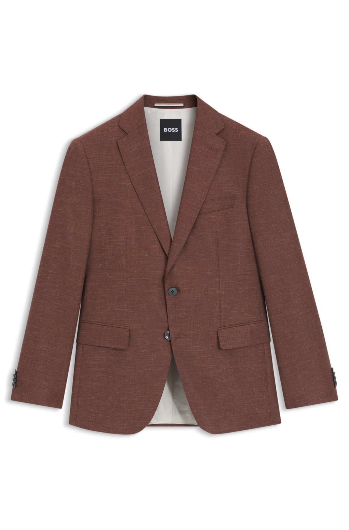 Patterned slim-fit jacket in stretch fabric