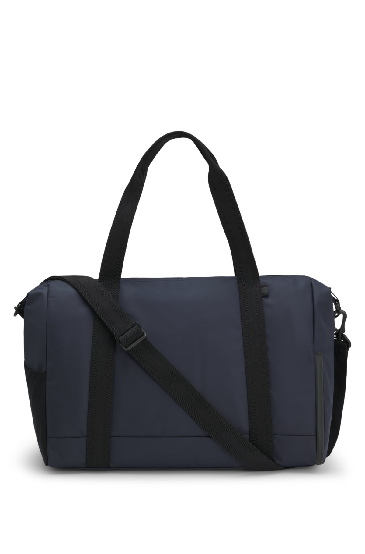 Reflective-detail holdall in faux leather