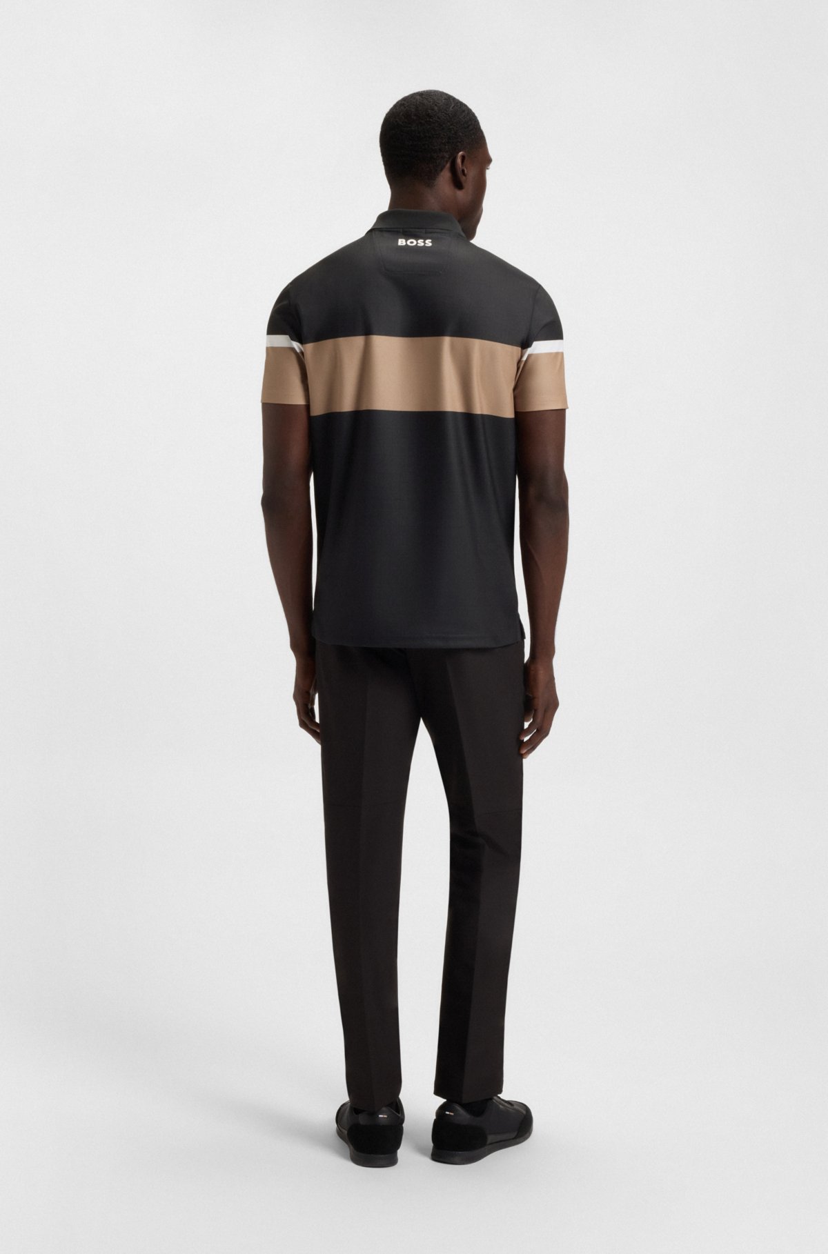 Paddy grid-pattern polo shirt