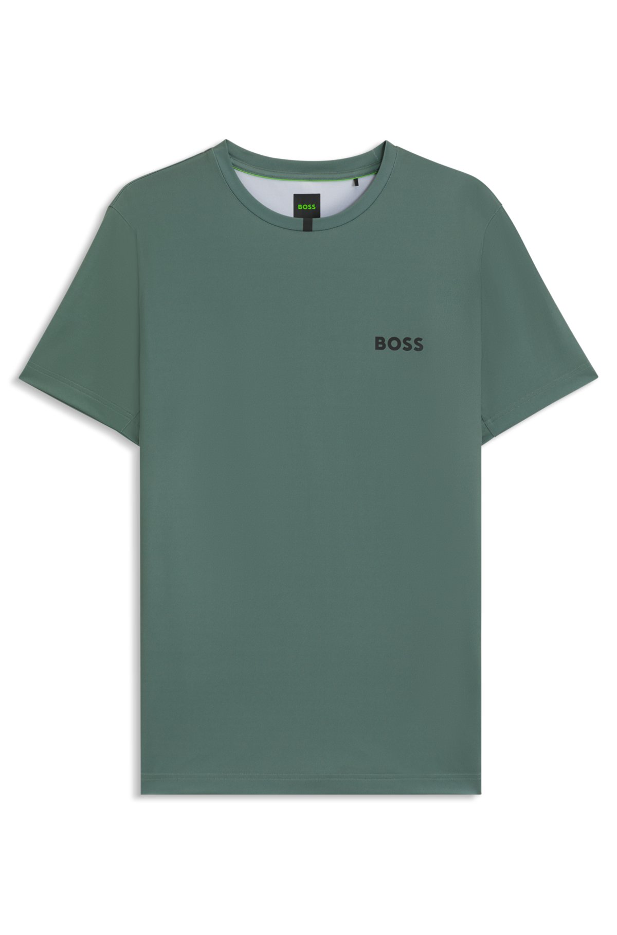 Odour-control slim-fit T-shirt in stretch piqué
