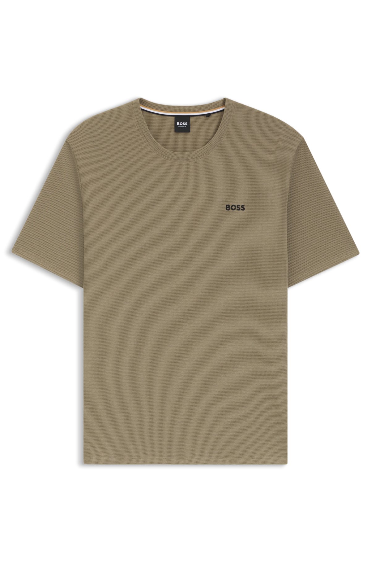 Cotton-blend pajama T-shirt with embroidered logo