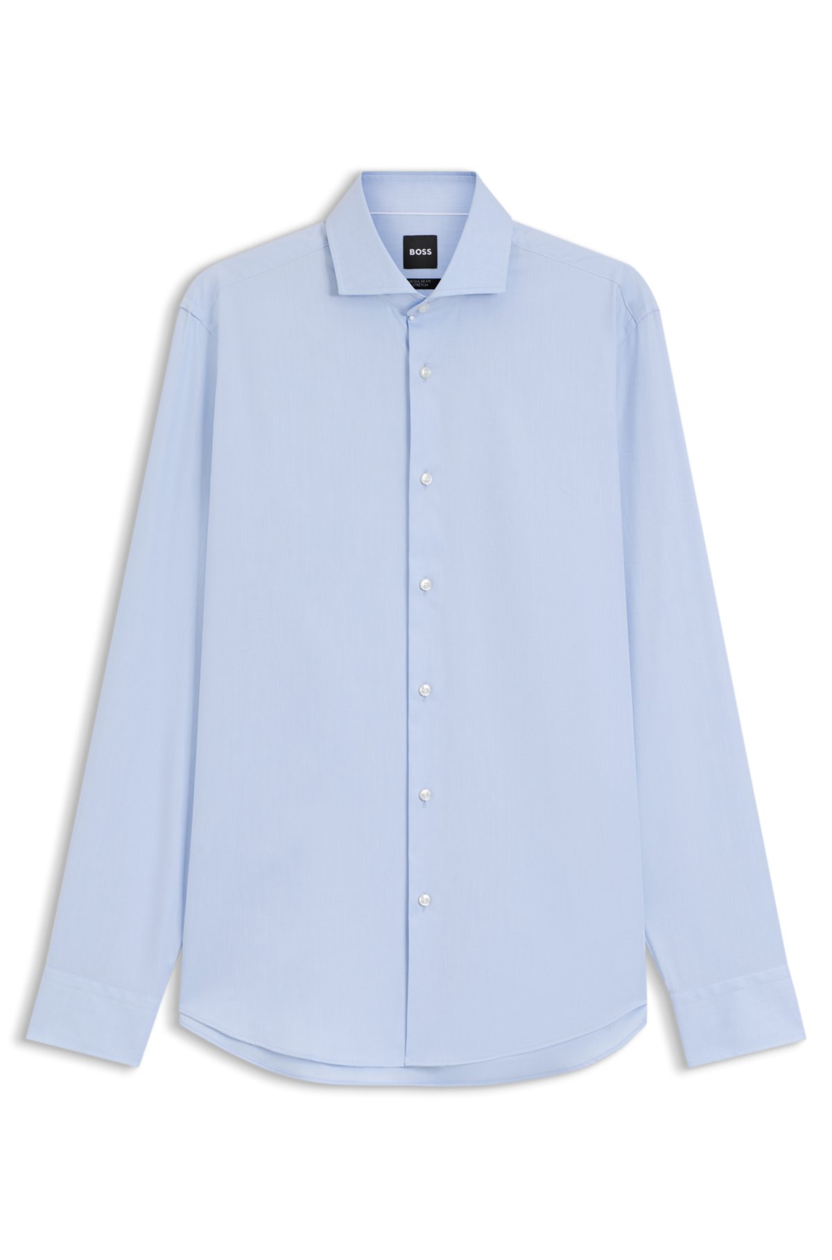 Regular-fit shirt in striped cotton twill