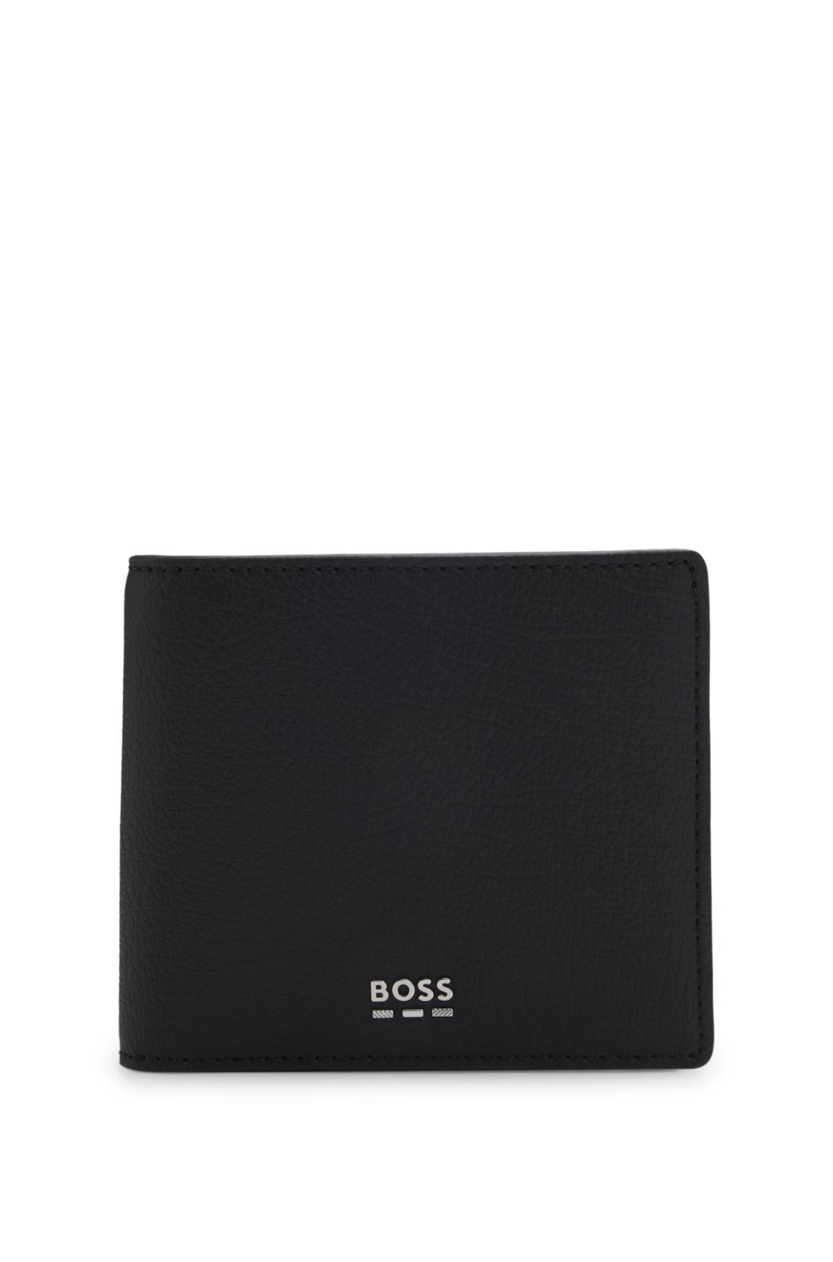 Billfold wallet with silver-tone logo lettering