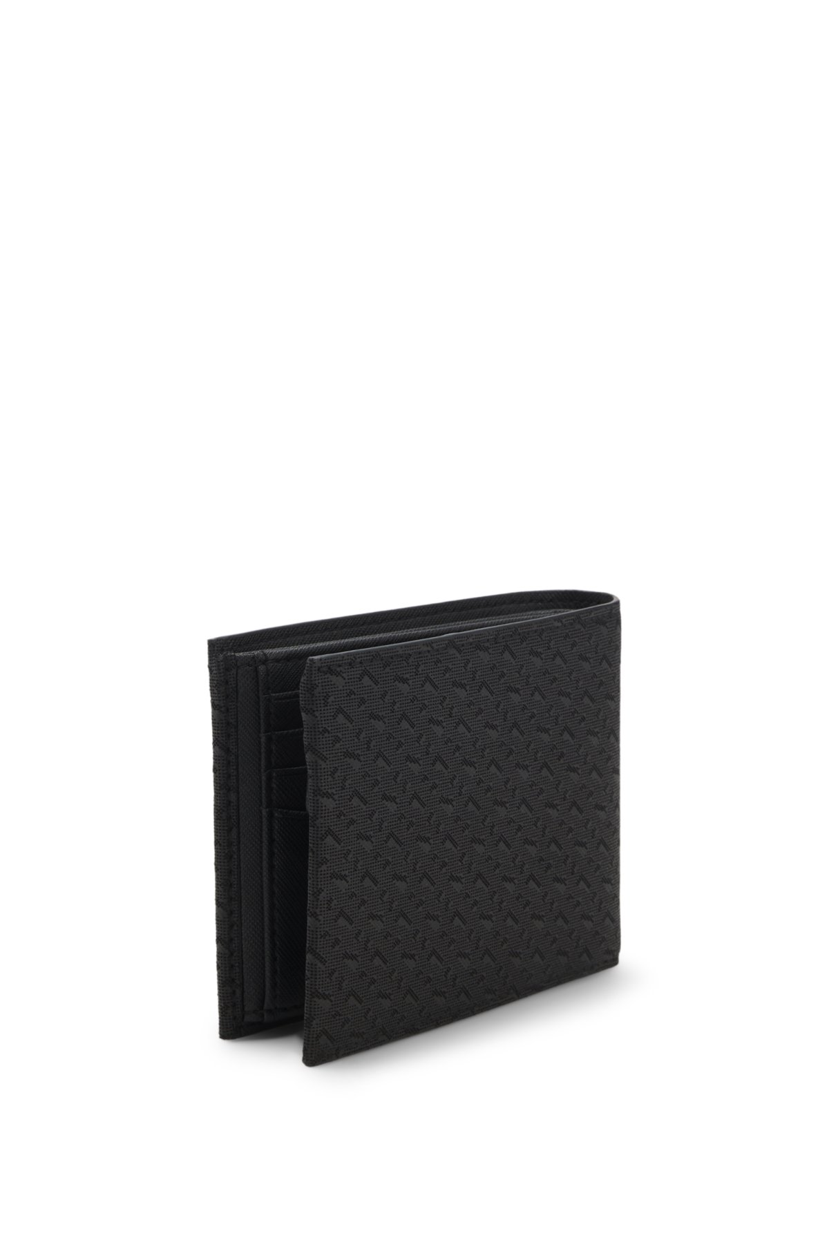 Trifold wallet with monogram pattern