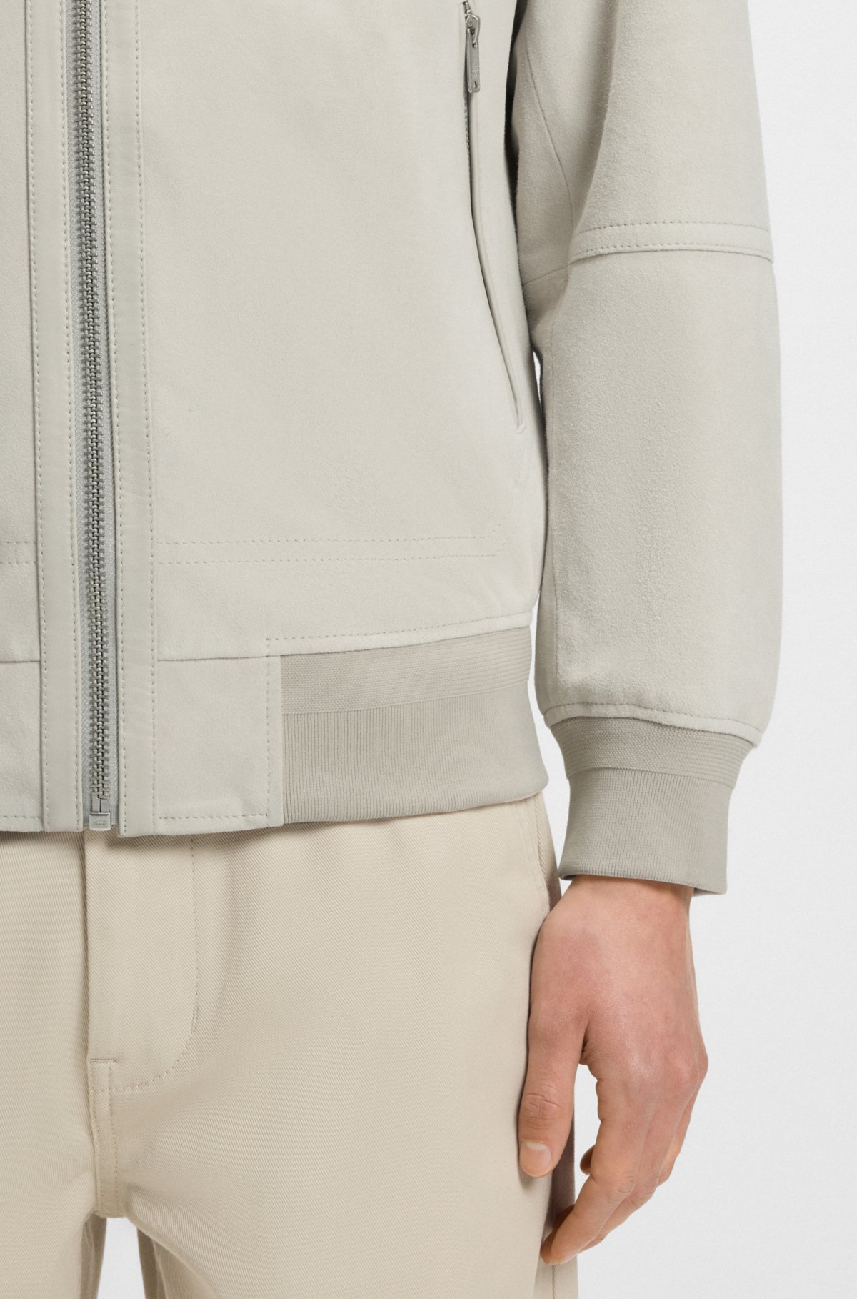 Suede jacket in a regular fit