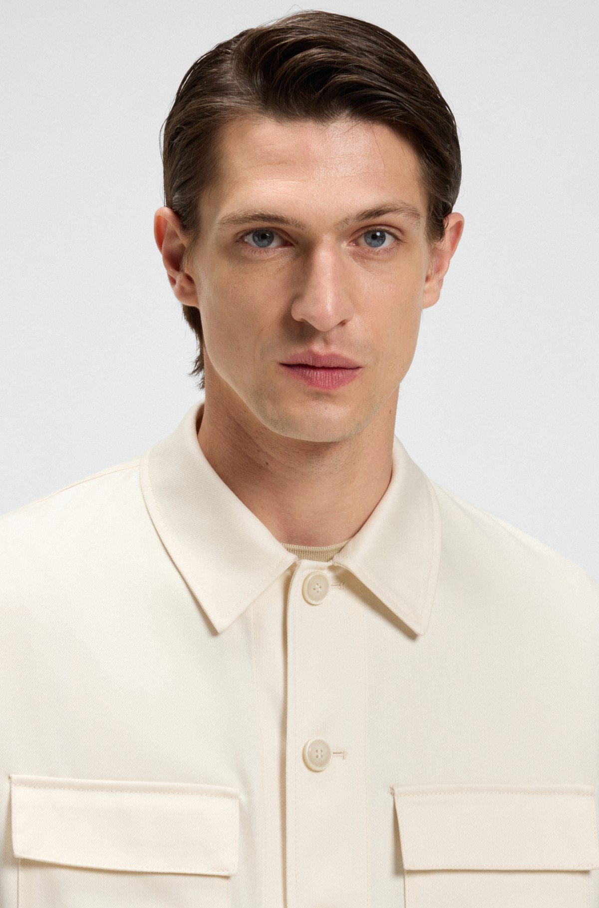 Relaxed-fit jacket in virgin wool