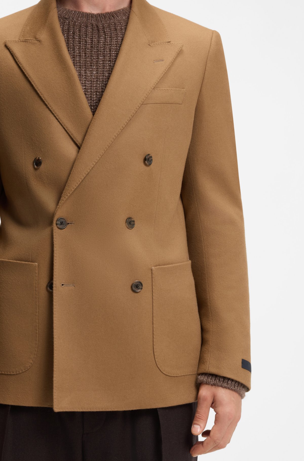 BECKHAM x BOSS double-breasted jacket in wool and cashmere