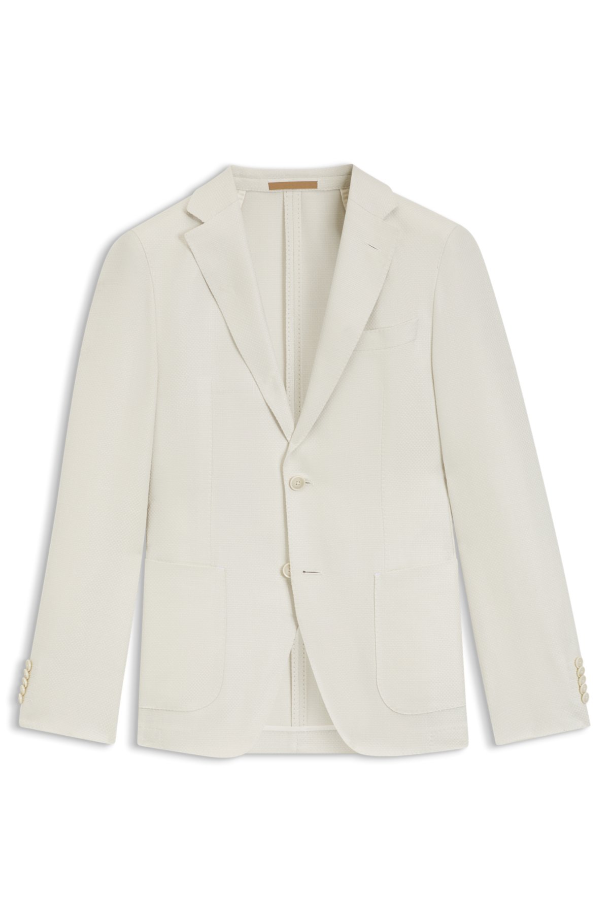 Slim-fit jacket in wool, silk and linen