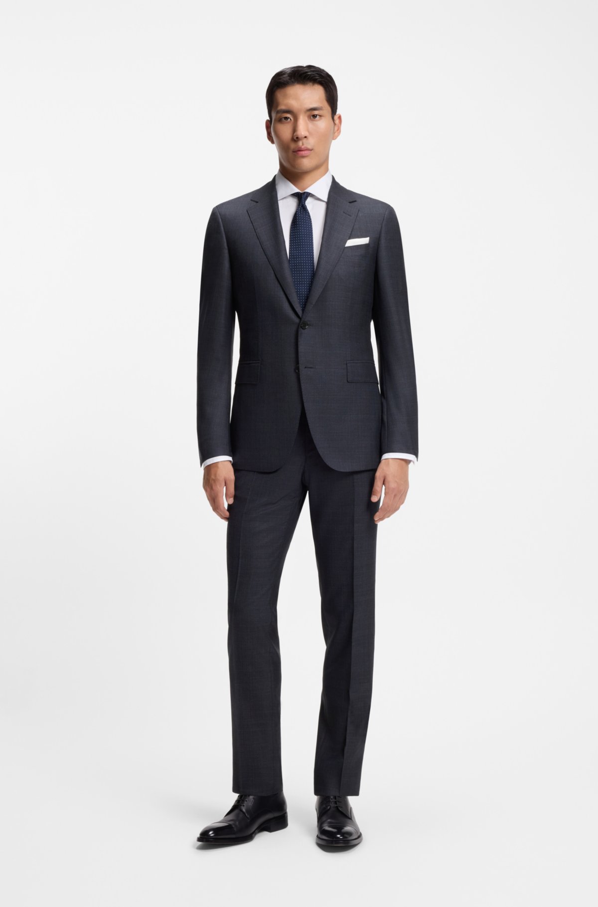 Slim-fit shirt in an Italian-made cotton blend
