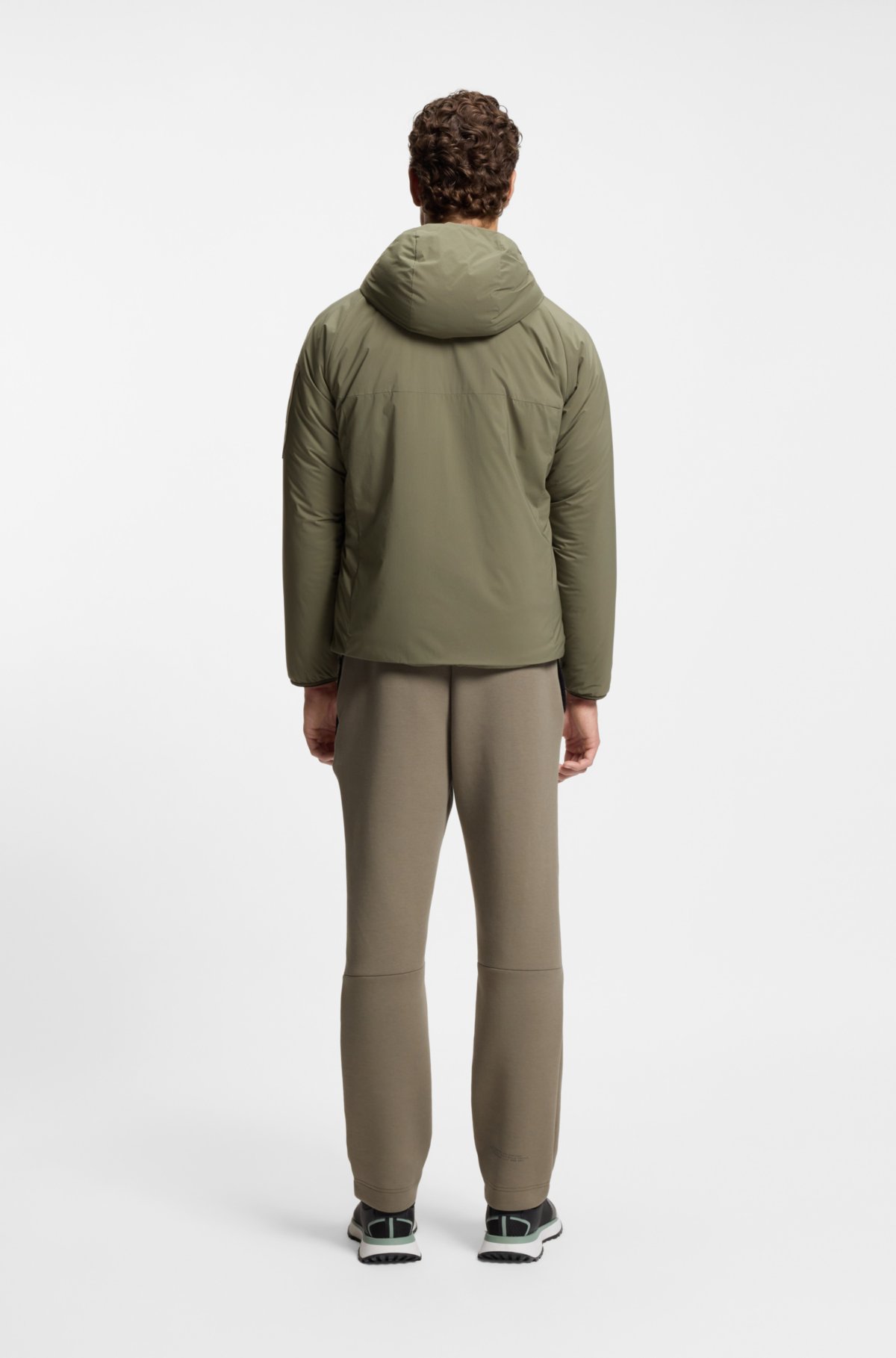 Adjustable-hem jacket with water-repellent finish