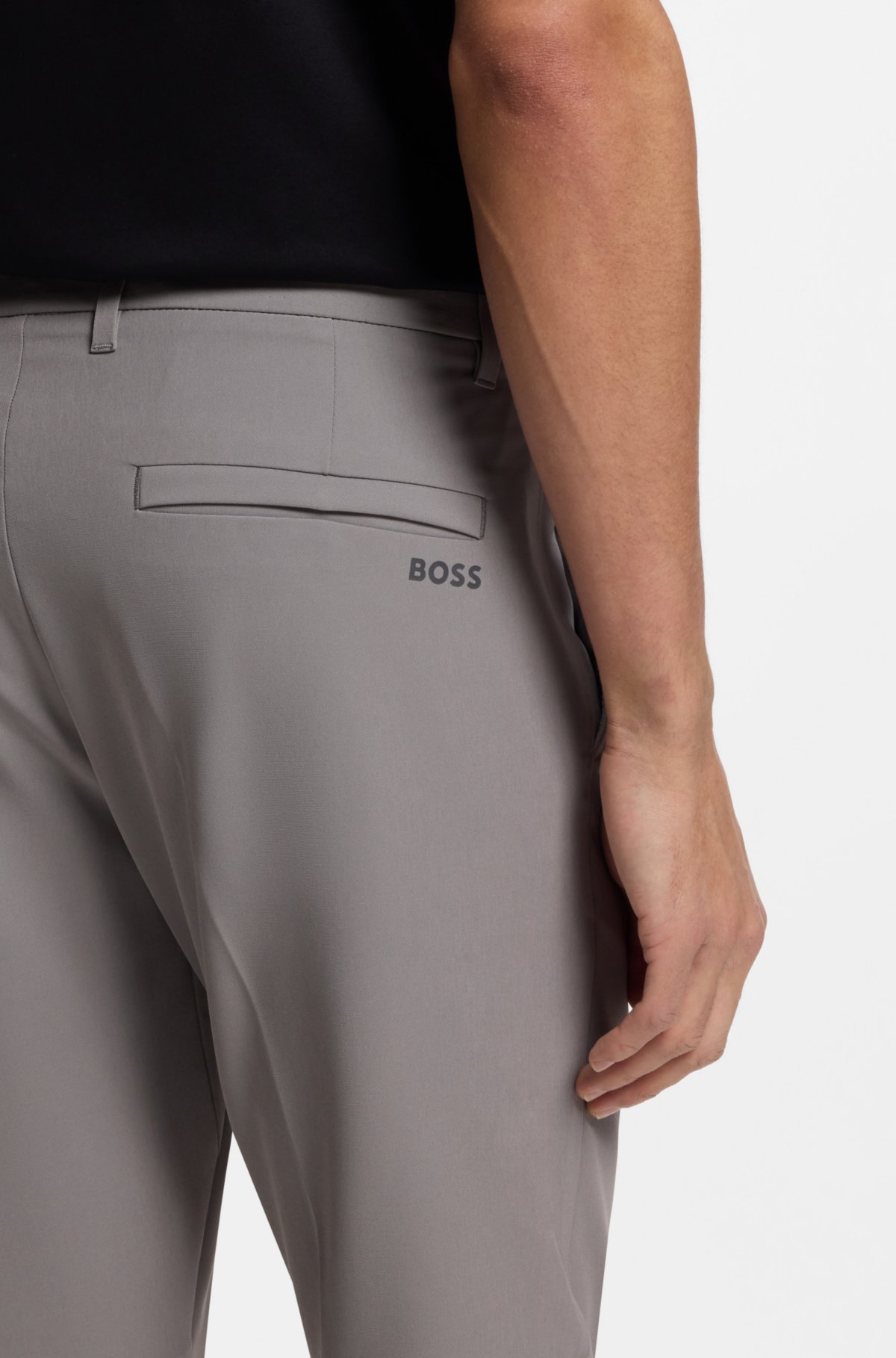 Slim-fit pants in water-repellent stretch fabric