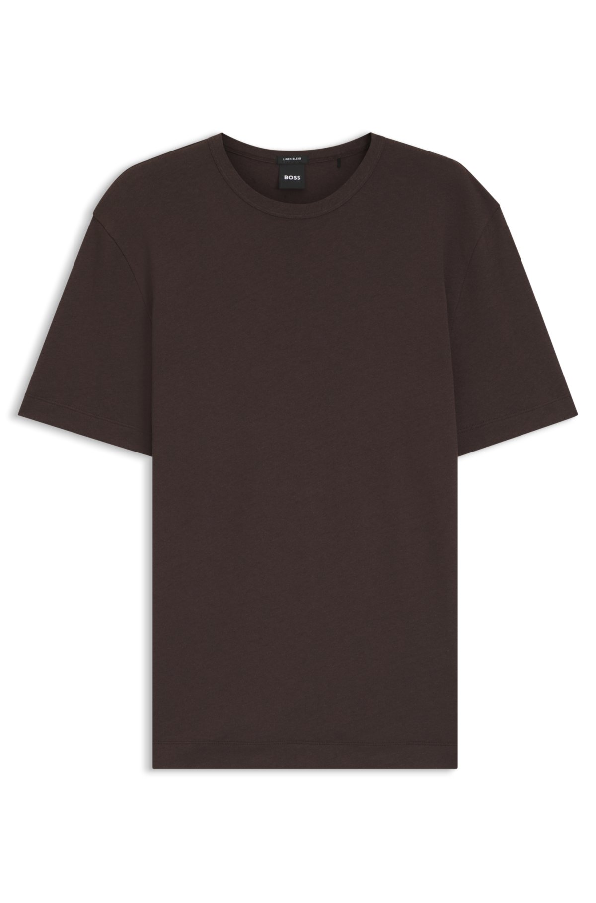 Cotton-linen T-shirt in a regular fit