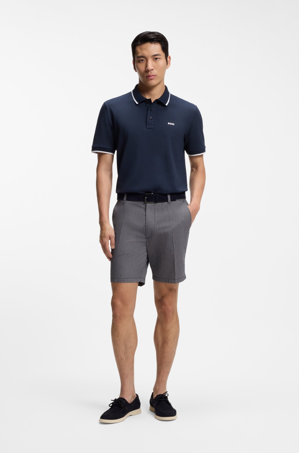 Stretch-cotton shorts in a modern fit