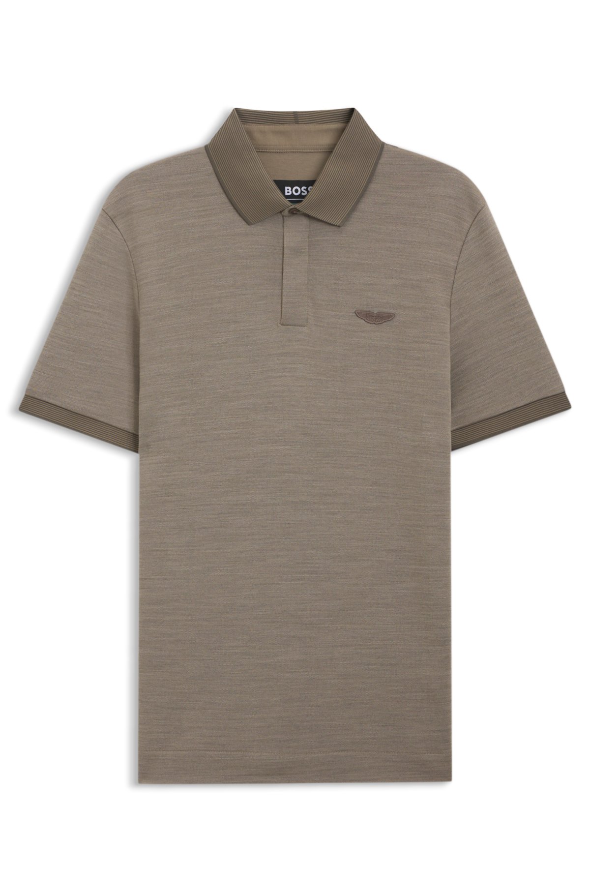 BOSS x ASTON MARTIN polo shirt in wool-cotton piqué