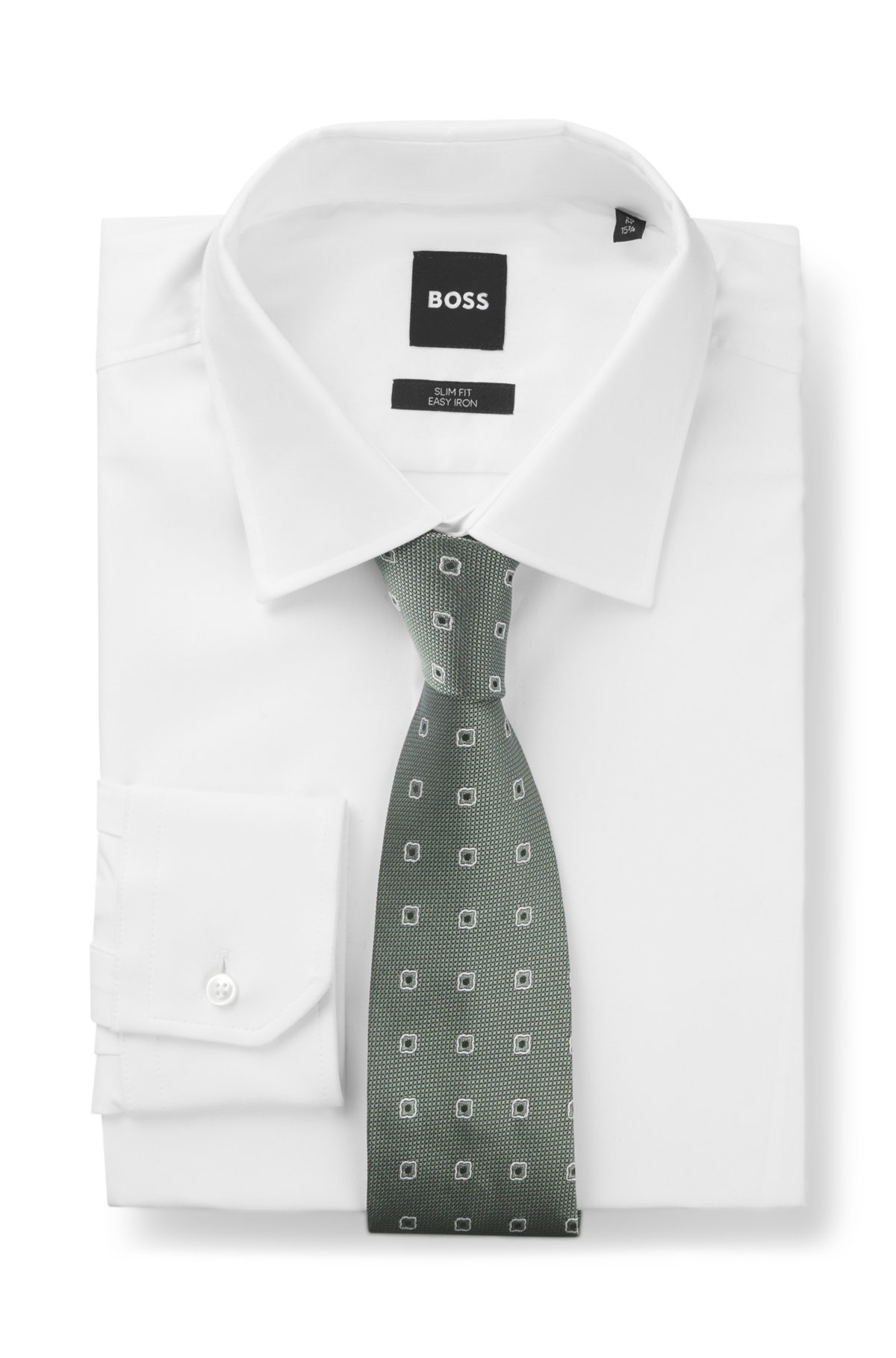 Jacquard-pattern tie in a silk blend