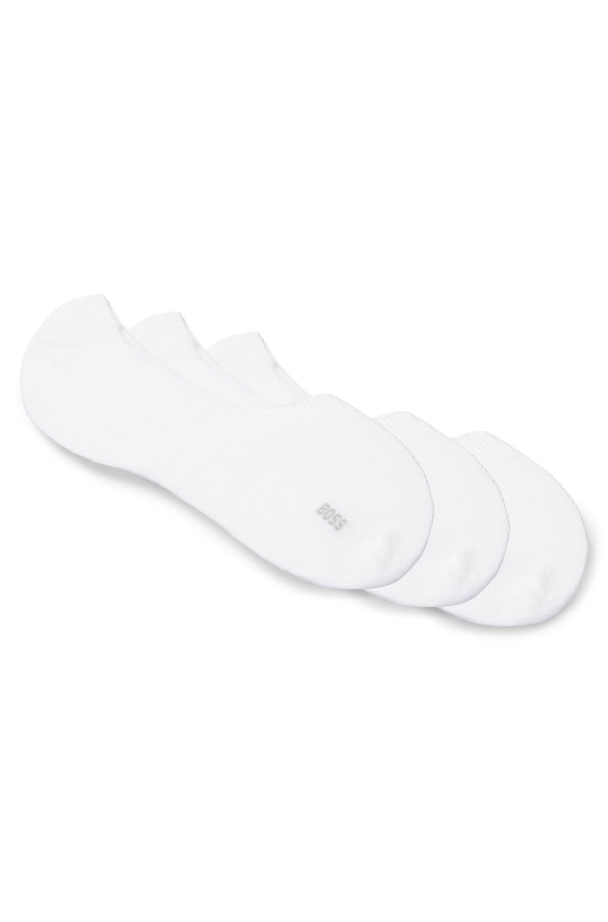 Three-pack of invisible socks in a cotton blend