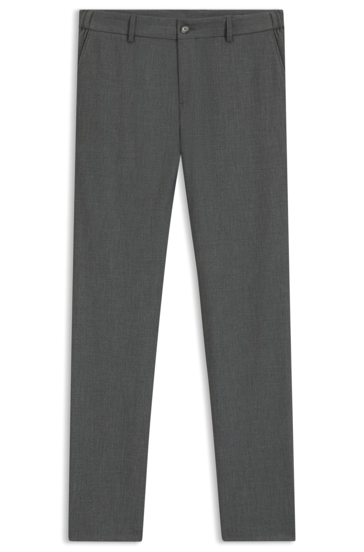 Slim-fit trousers in micro-patterned stretch fabric