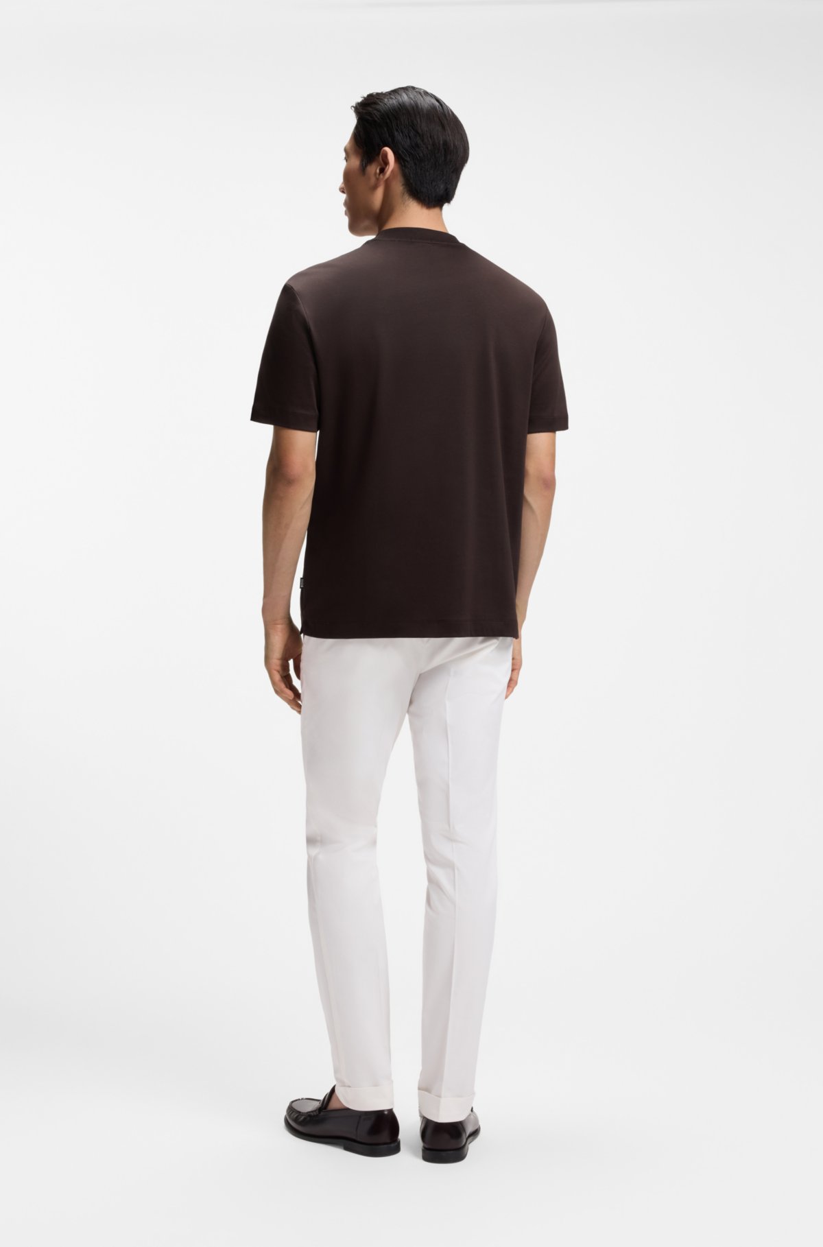 Mercerized-cotton T-shirt with Double B monogram