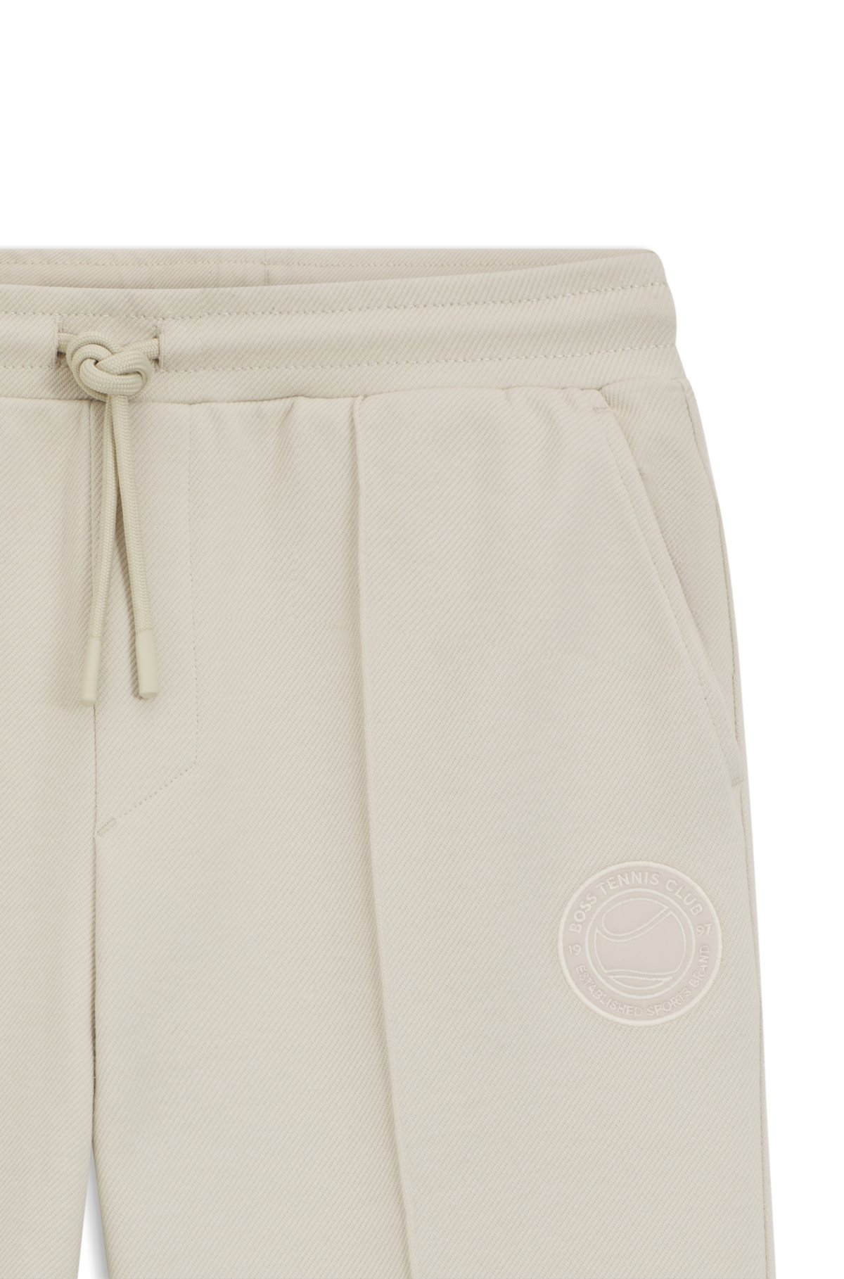 Cotton-blend tracksuit bottoms with tennis-themed logo