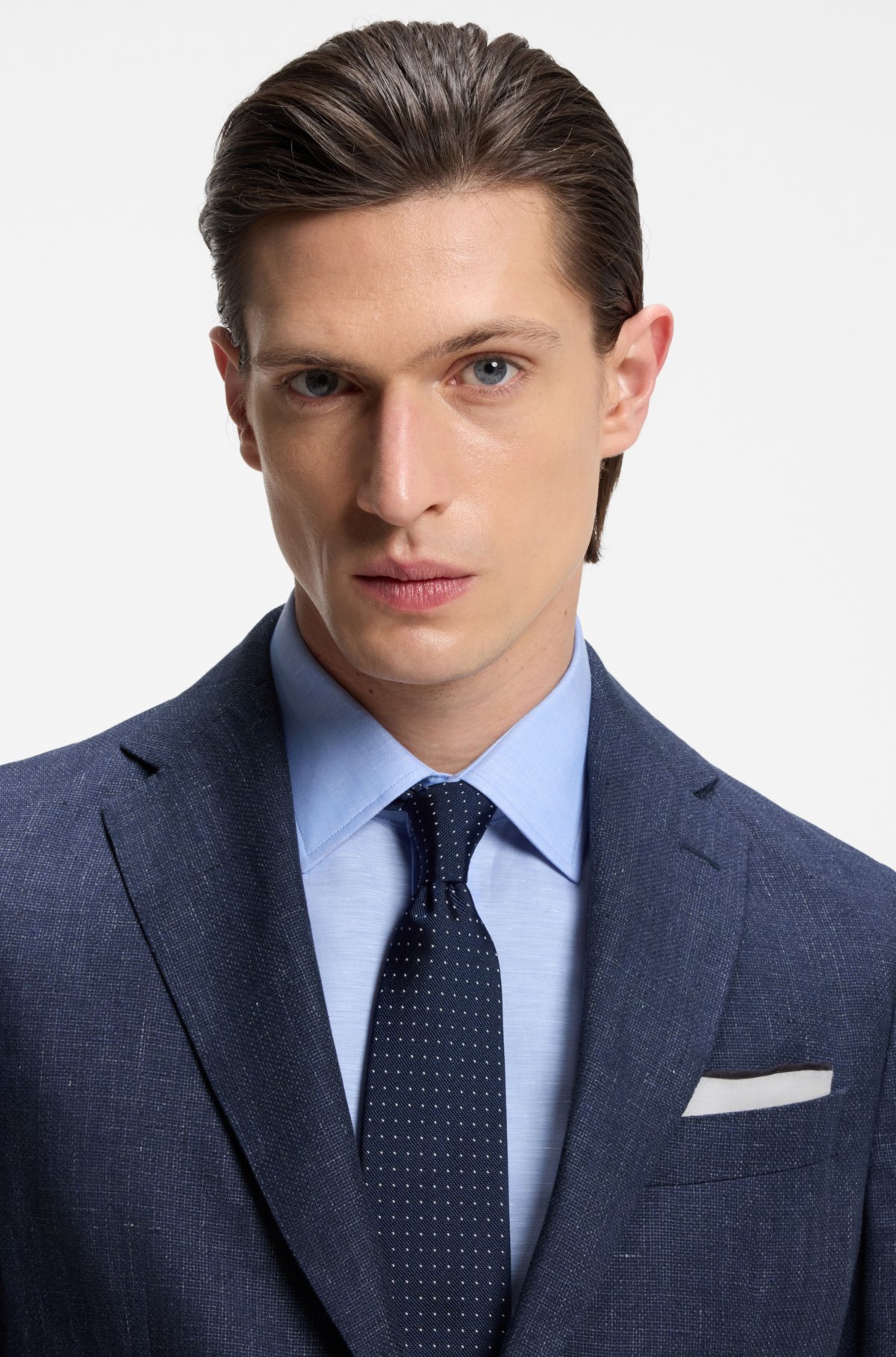 Slim-fit jacket in a linen blend