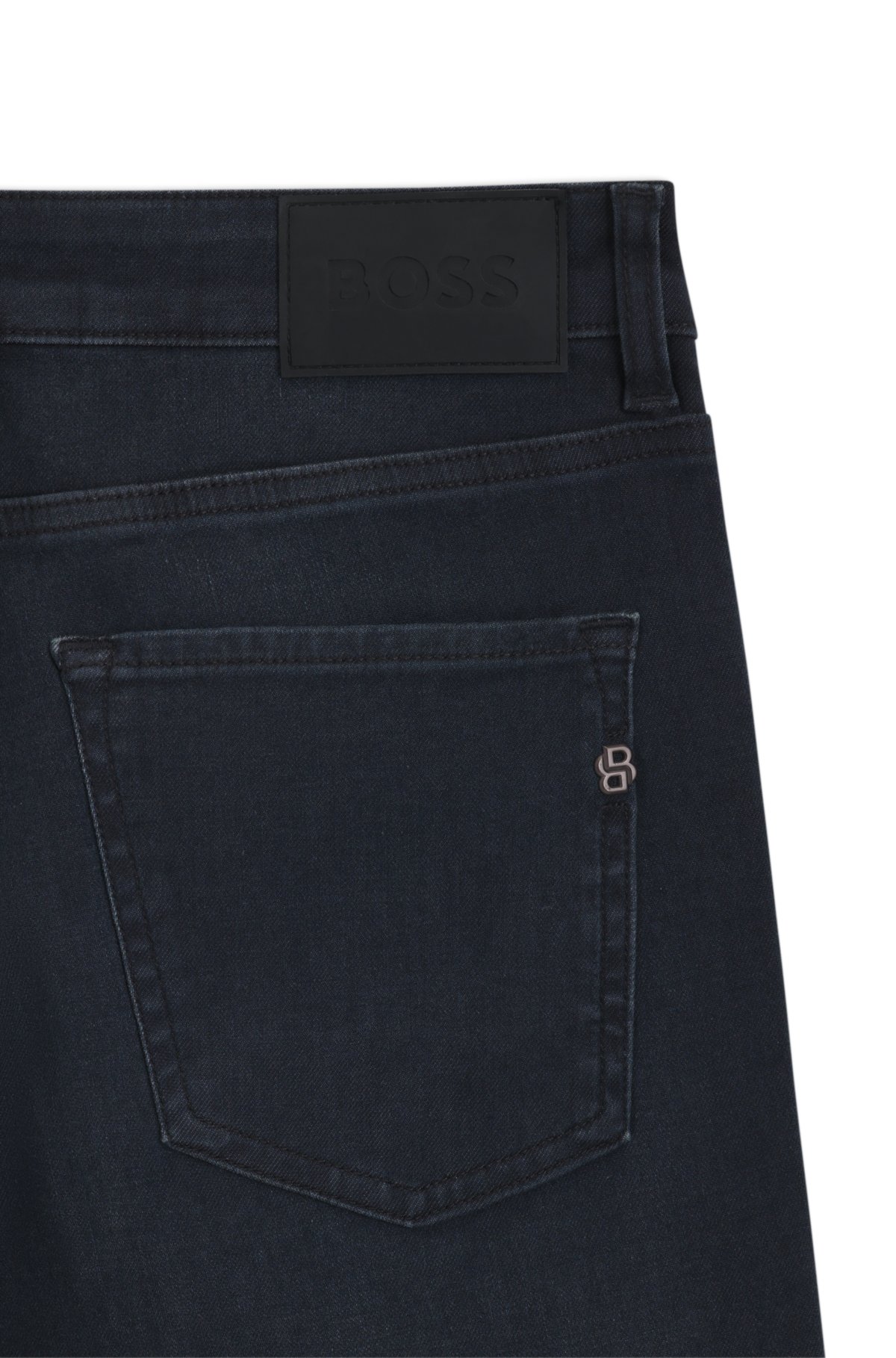 Delaware blue slim-fit jeans in knitted denim