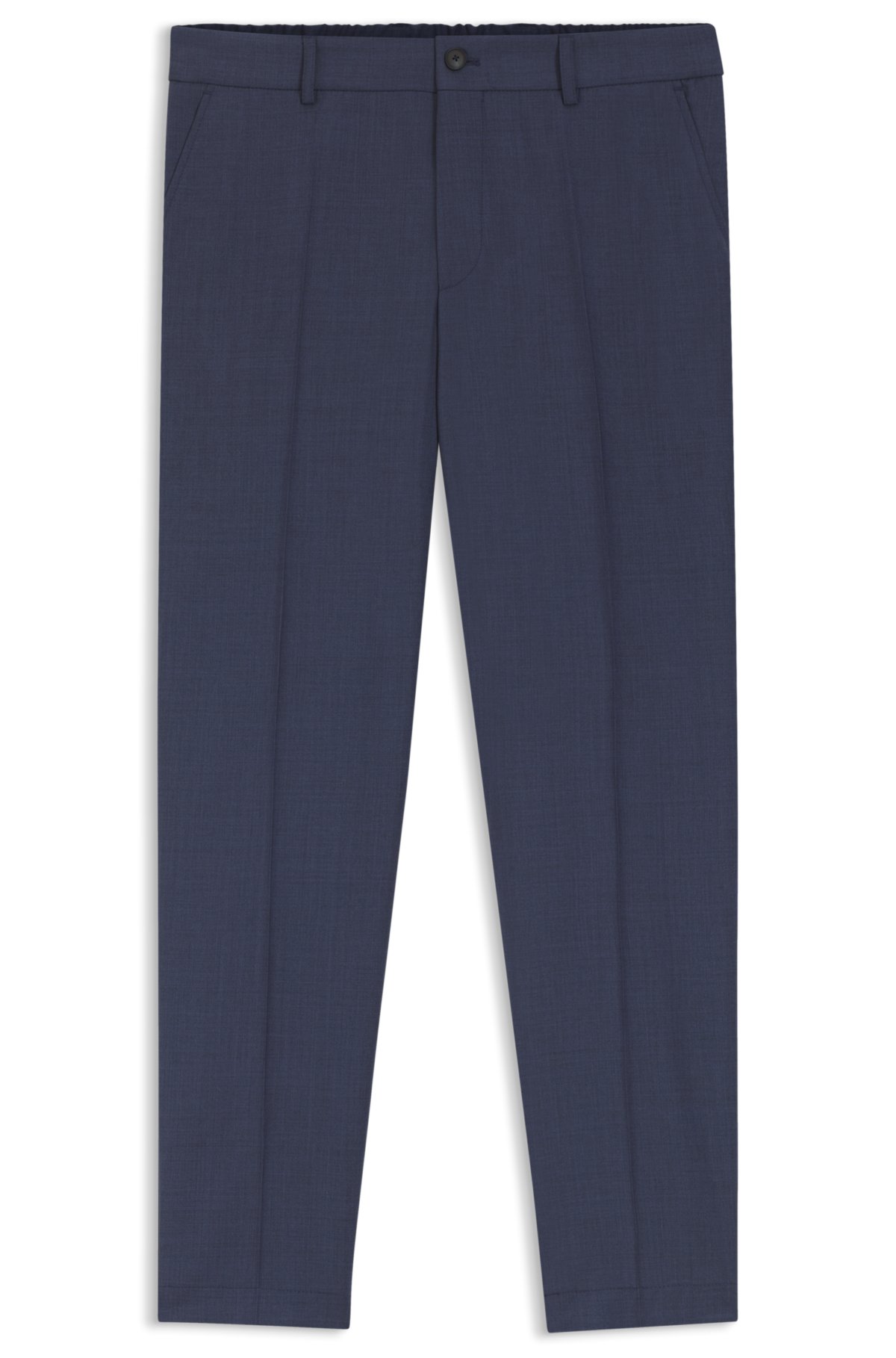 Tapered-fit trousers in washable virgin wool