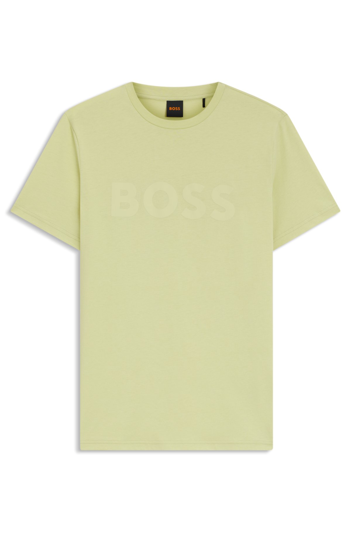 Cotton-jersey T-shirt with large logo print